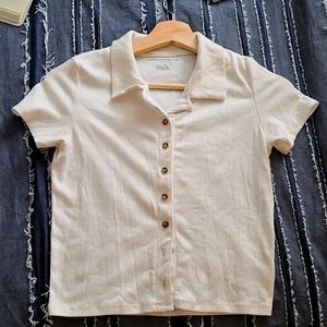 Button down crop top